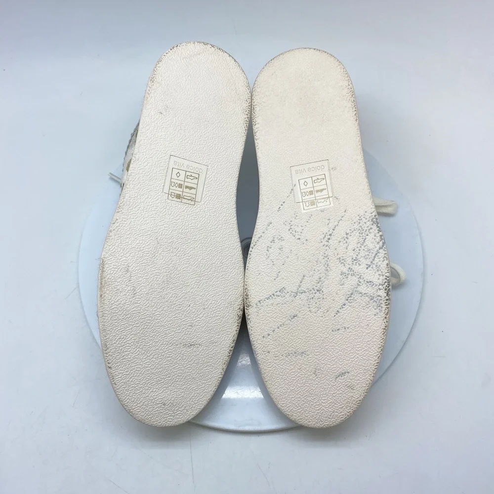 Dolce Vita Azalia Sneakers 8.5 Beige Daisy‎ Floral Raffia Espadrille Platform